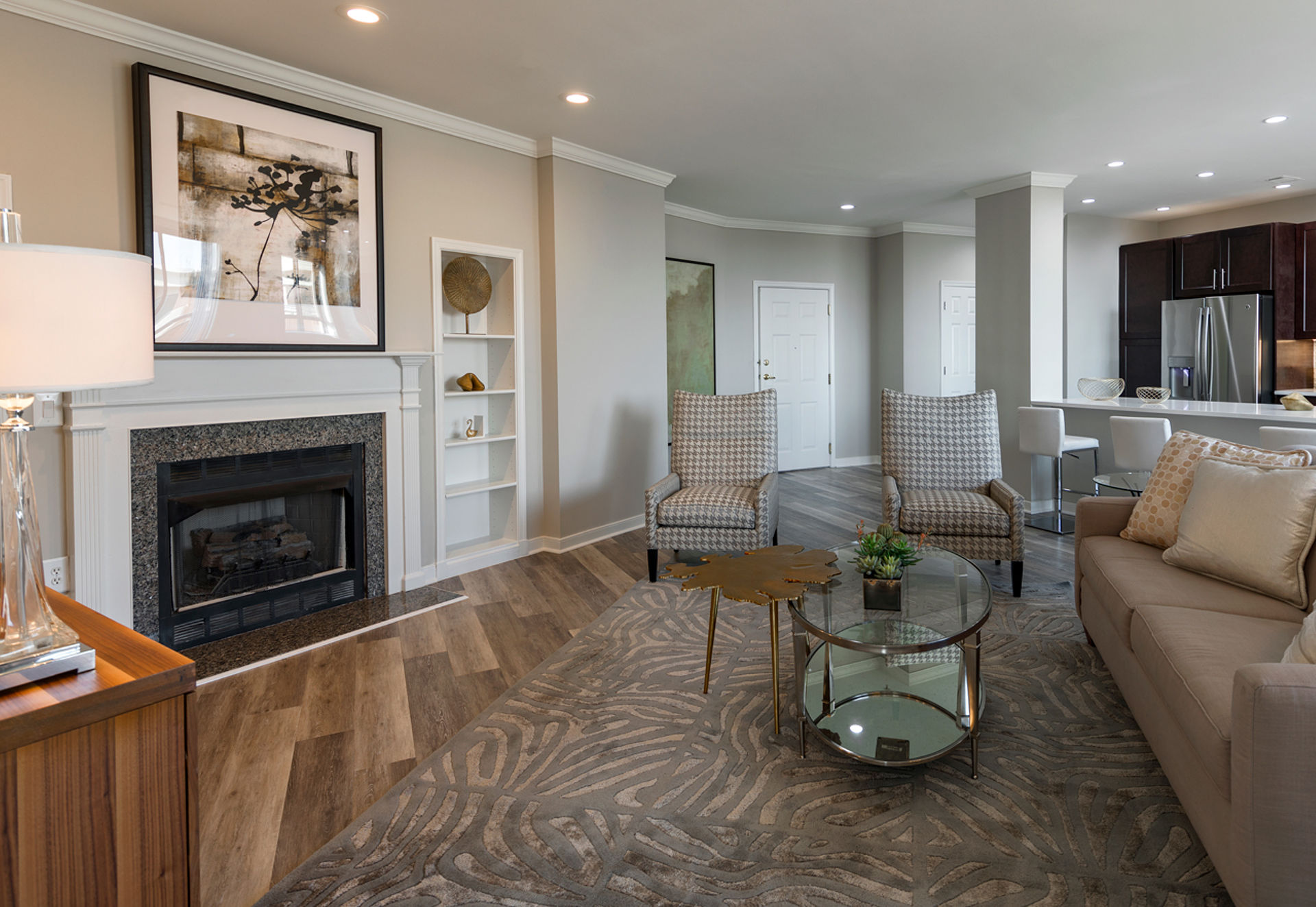 Fireplaces in select homes.